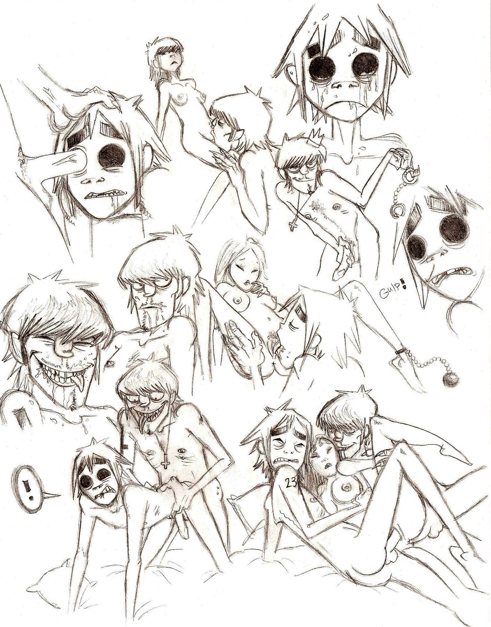 Rule34 - If it exists, there is porn of it / fantasydemon, 2d (gorillaz),  murdoc nicalls, noodle / 3017446