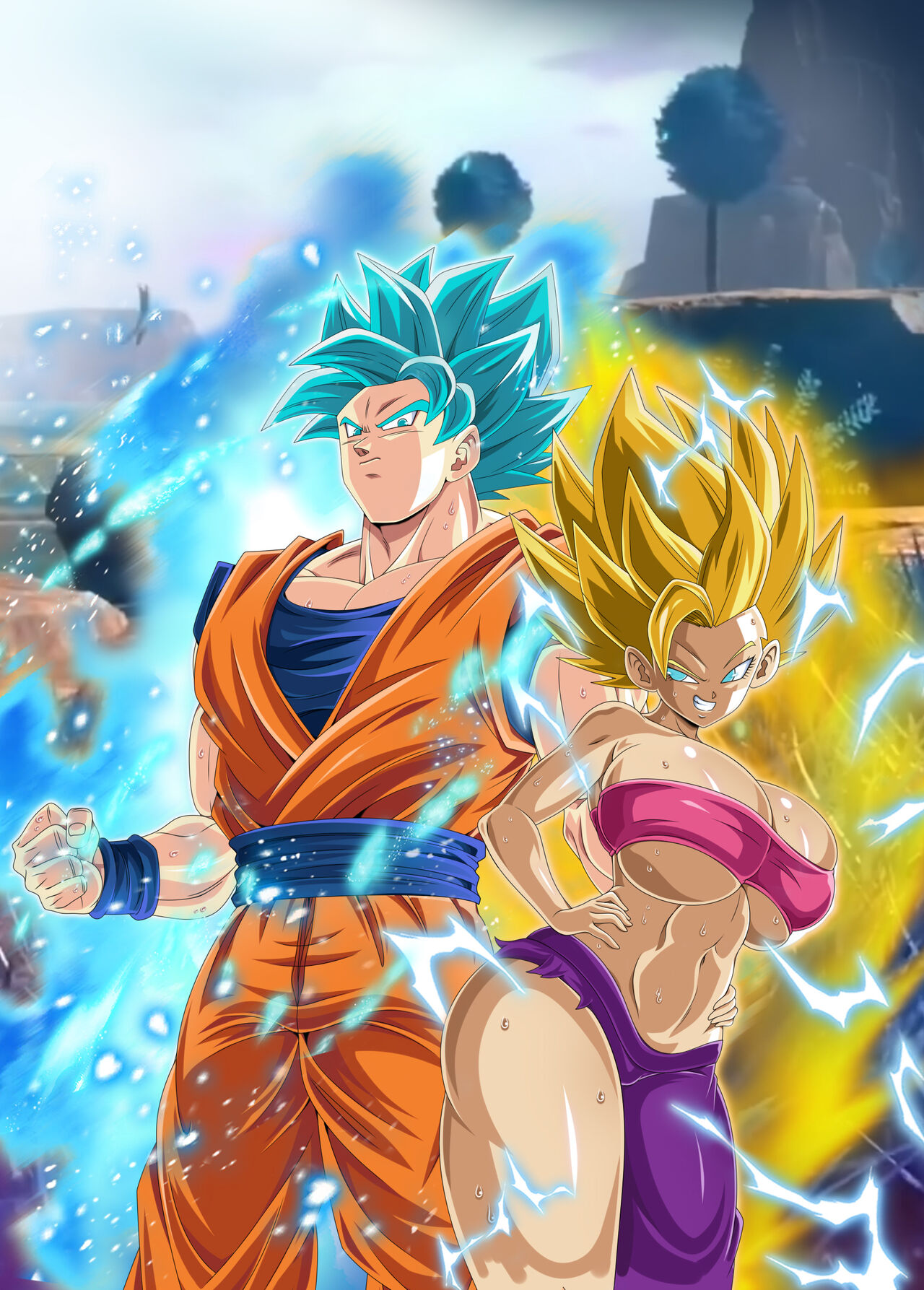Blue haired goku