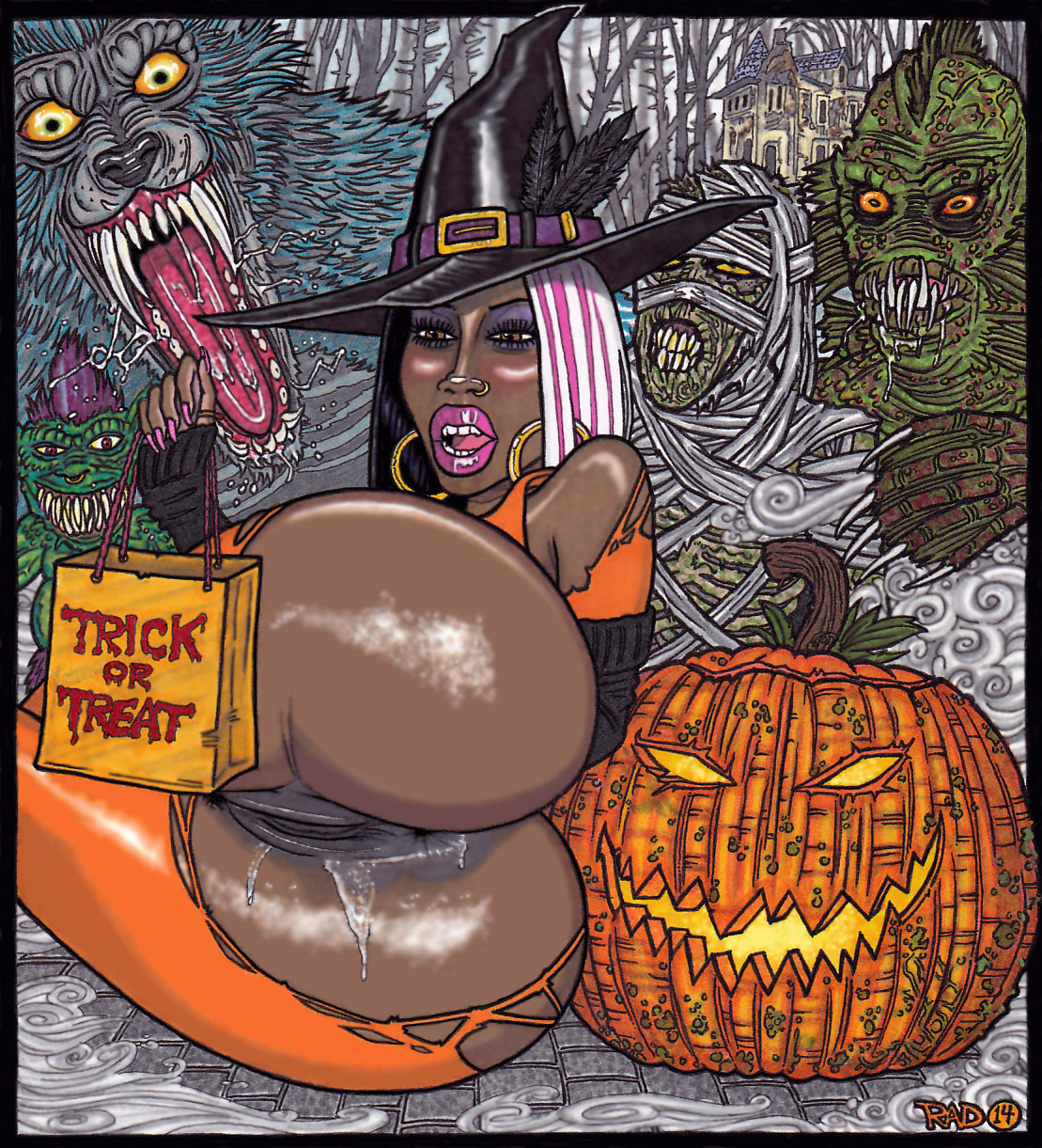 theseus9, halloween, ass, big ass, dark-skinned female, dark skin, female 