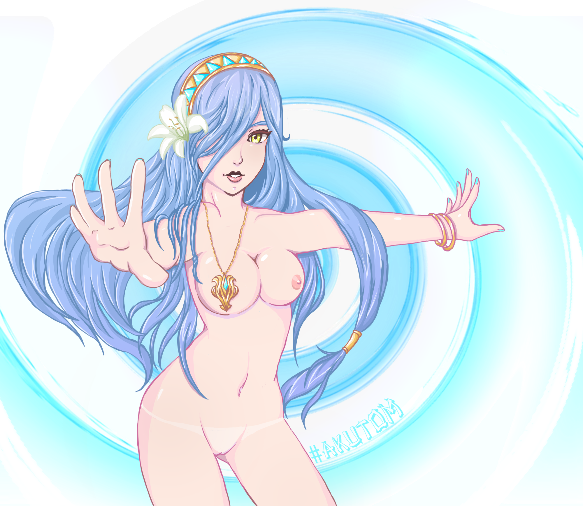 Sunny azura nude - azura (fire emblem), fire emblem, akutom, bracelet, fema...