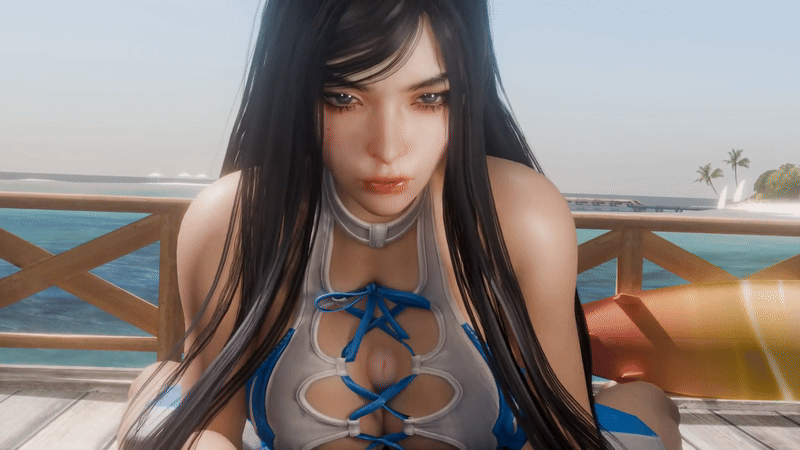 animated outercourse paizuri penis penis_between_breasts raven_(stellar_blade) stellar_blade titjob