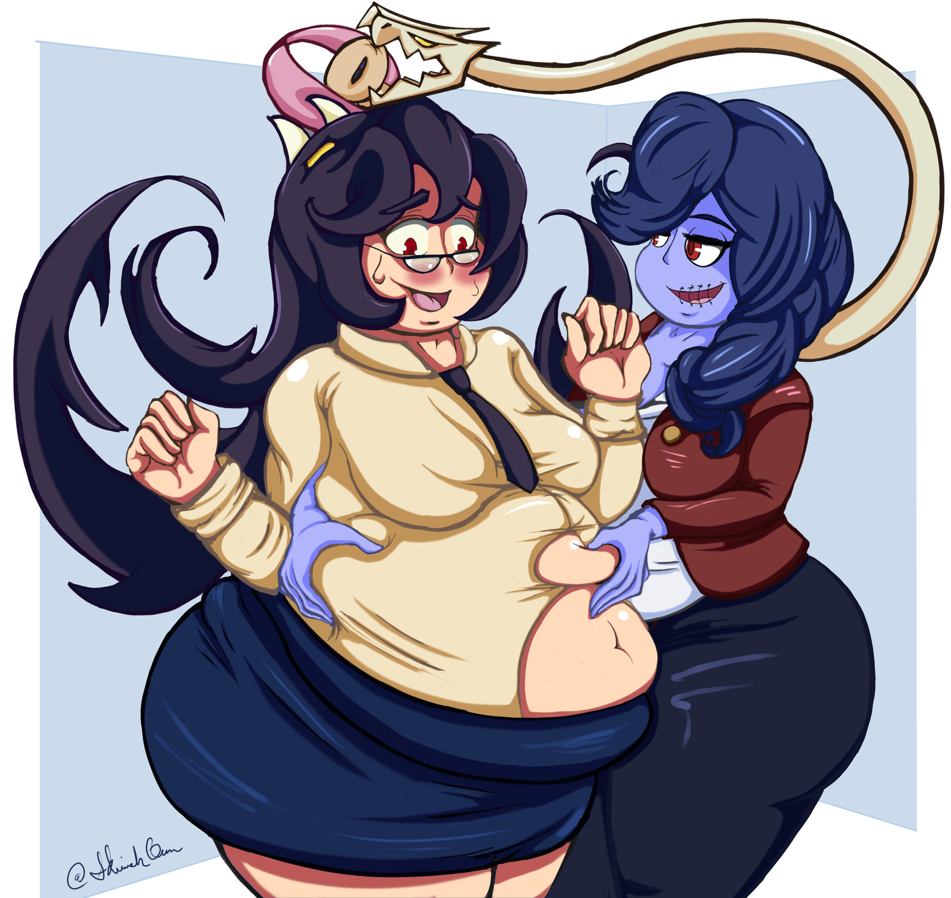 Rule34 - If it exists, there is porn of it / filia (skullgirls), leviathan  (skullgirls), samson (skullgirls), squigly / 5560321