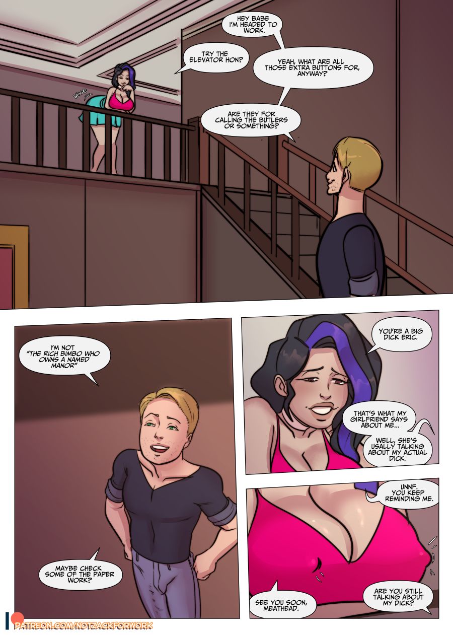 notzackforwork, original character, original, comic, comic page, english text, rule 63, speech bubble, text, 1girls, ass, breast expansion, breasts, female, gender transformation, huge ass, huge breasts, wide hips, 