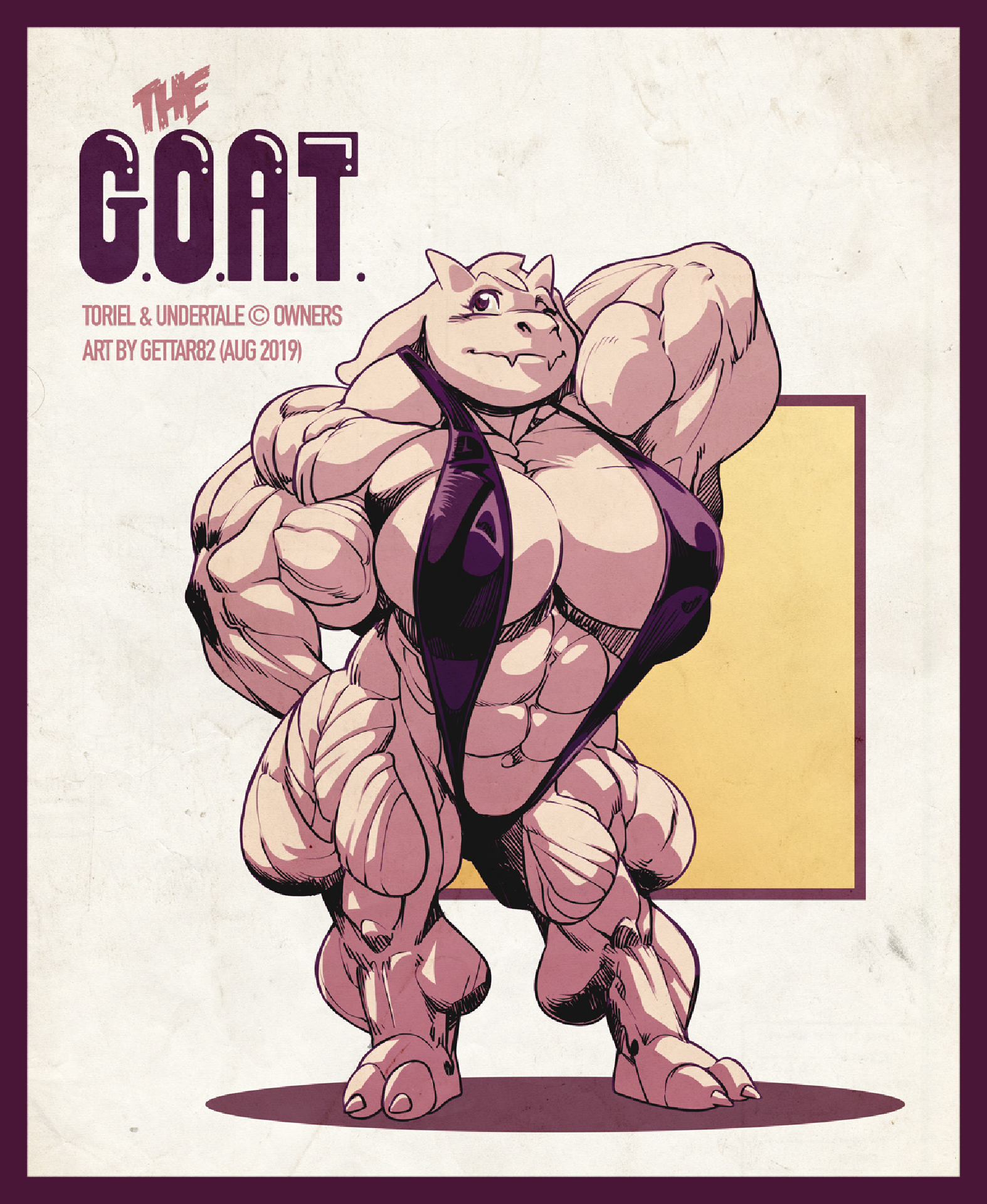 gettar82, toriel, undertale, abs, biceps, big breasts, big muscles, breasts, female, goat, huge breasts, large breasts, large muscles, muscles, muscular, muscular arms, muscular female, muscular legs, muscular thighs, pecs, 