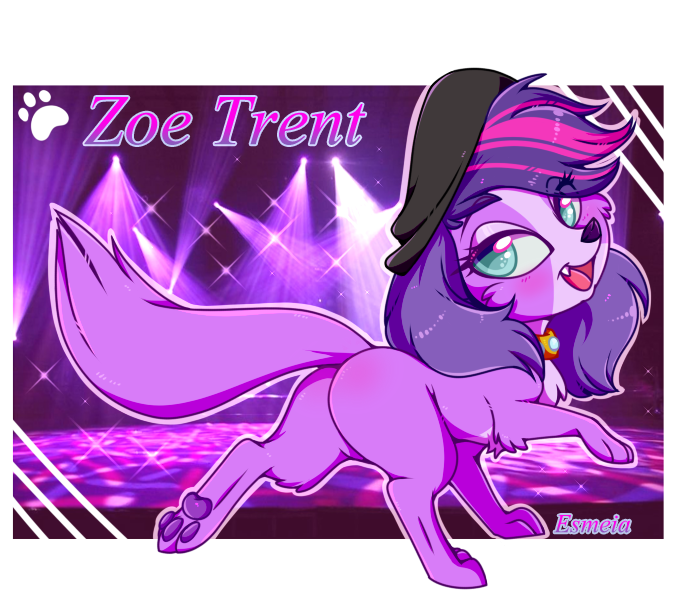 zoe trent, littlest pet shop, 1girls, blush, canine, dog, esmeia, female, looking at viewer, open mouth, solo, 