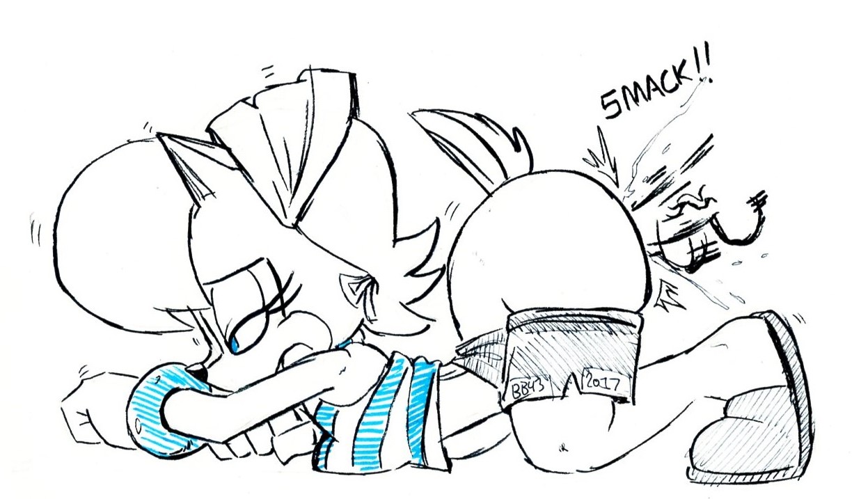 bullet-blast-43, sally acorn, sonic (series), ass, balls, female, penis, 