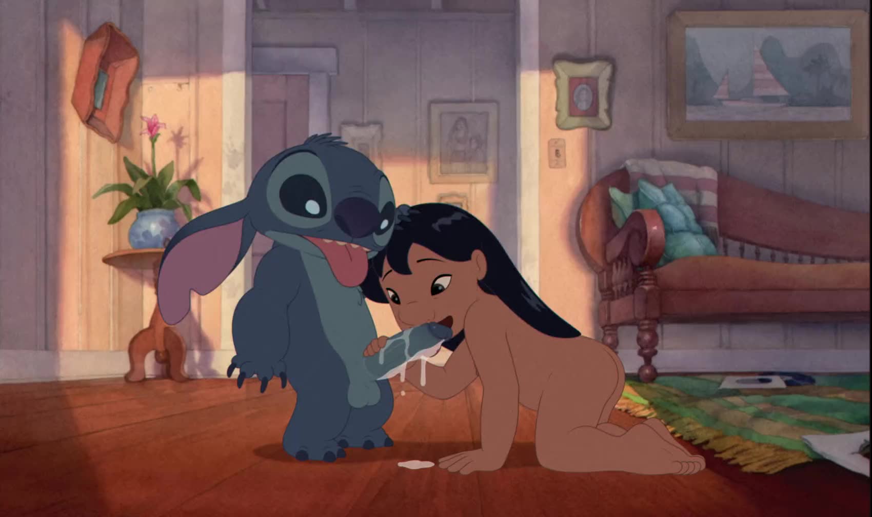 Stitch's innocent facade hides deeper urges
