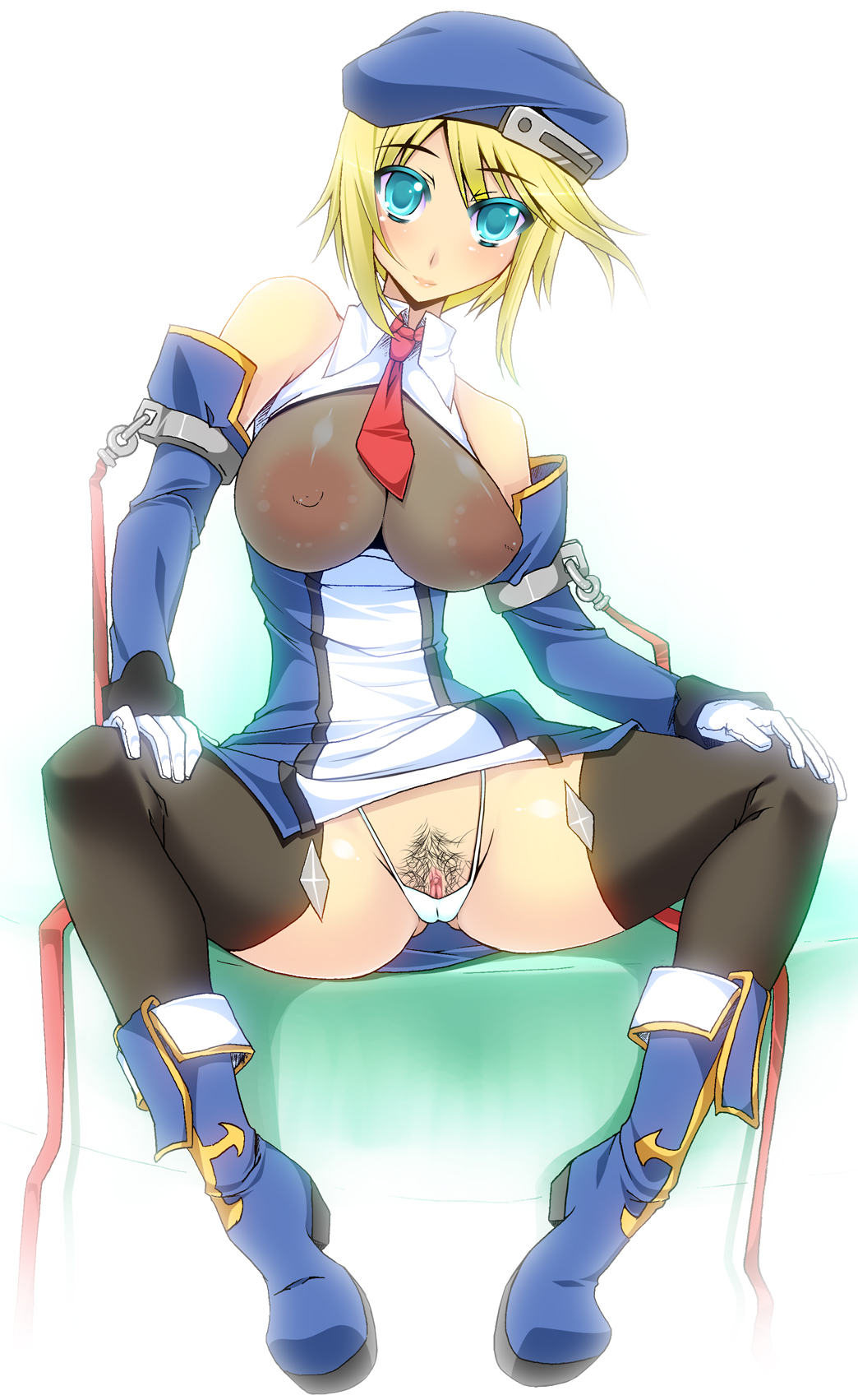 noel vermillion, <b>blazblue</b>, highres, breasts, clitoris, pubic hair.