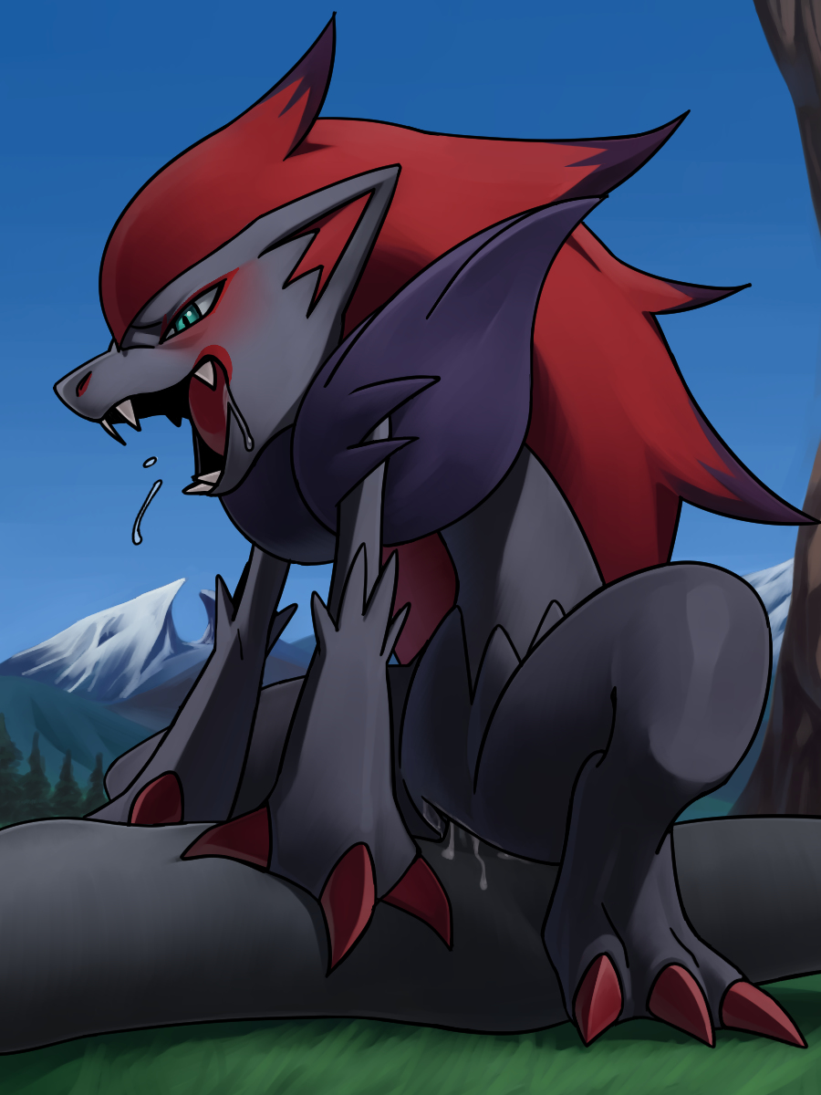 katahane3, zoroark, nintendo, pokemon bw, 1boy, 1girls, cum, drooling, duo, female, feral, fox, furry, human, interspecies, male, male human/female feral, male human/female pokemon, mammal, on top, open mouth, penetration, penis, pokemon, pussy, saliva, sex, size difference, squatting, straight, vaginal penetration, video games, wet, 