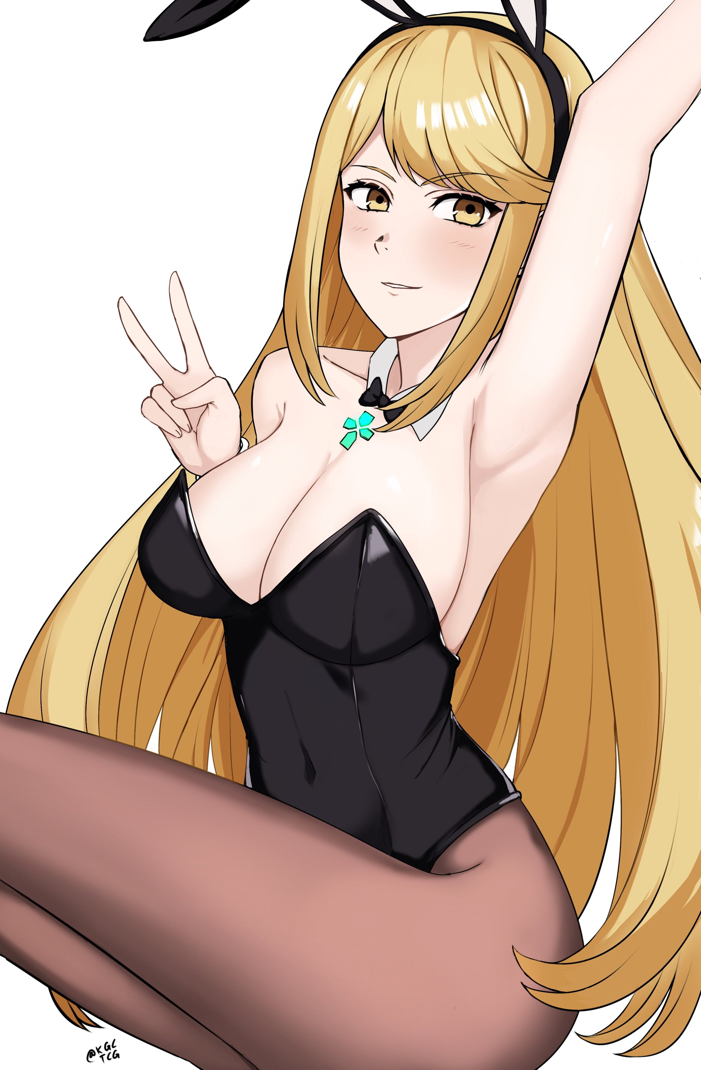 mythra, xenoblade (series), xenoblade chronicles 2, tagme, blonde hair, breasts, female, female only, kgctcg, solo, 