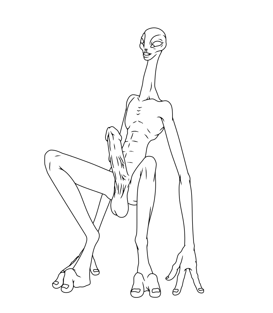 kaminoan, star wars, 2015, alien, big penis, crouching, lamar, long neck, long penis, male, male only, penis, presenting, solo, 