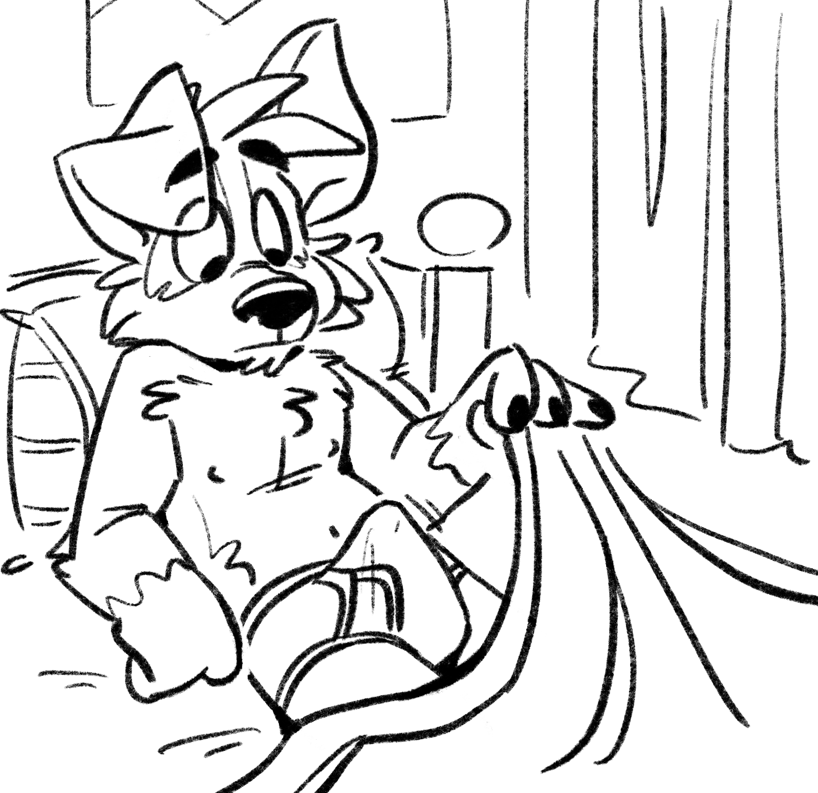 matt, hi res, monochrome, anthro, arousal, aroused, briefs, canid, canine, canis, clothing, domestic dog, dude, erection, male, male only, mammal, matt riskely, tinydeerguy, underwear, 
