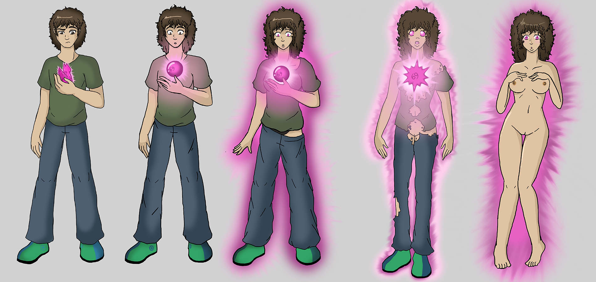 Male to female transformation art