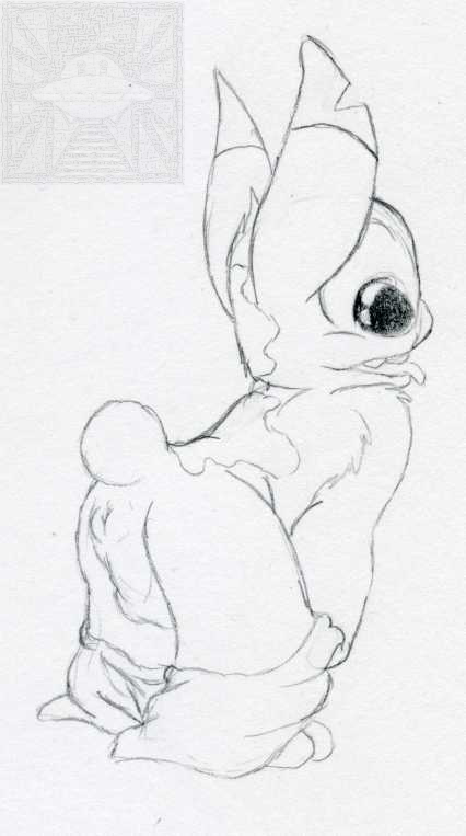 petrock, experiment (lilo and stitch), stitch (lilo and stitch), disney, lilo and stitch, 2009, greyscale, monochrome, pencil (artwork), simple background, traditional media (artwork), watermark, white background, alien, anus, back markings, backsack, balls, fur, graphite (artwork), head markings, head tuft, leaning, leaning forward, looking at viewer, looking back, male, male only, markings, mooning, notched ear, occipital markings, open mouth, open smile, small tail, smile, solo, tongue, tongue out, tuft, 