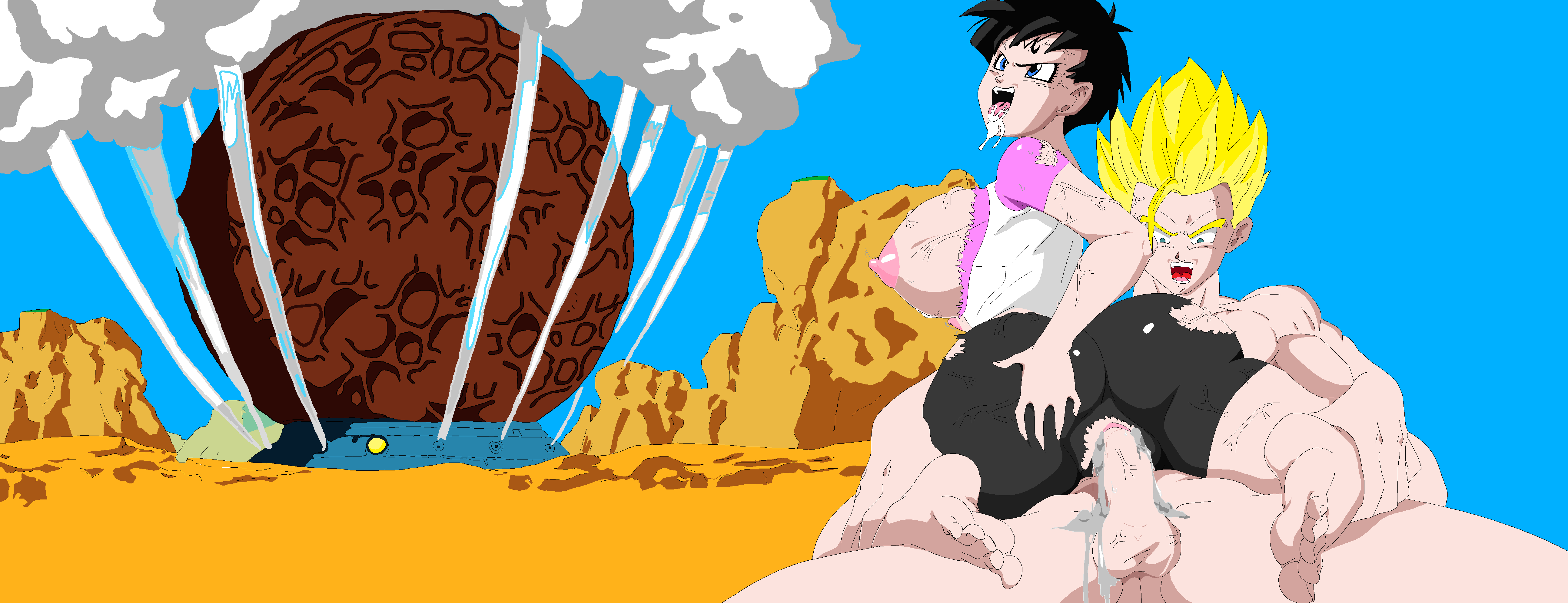 Rule34 - If it exists, there is porn of it / majin, son gohan, videl / 2163...