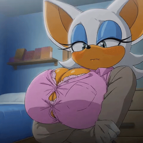 3rd_party_edit ai_animation ai_generated animated breast_expansion breasts commission furry large_breasts rouge_the_bat solxam123 sonic_(series) tagme