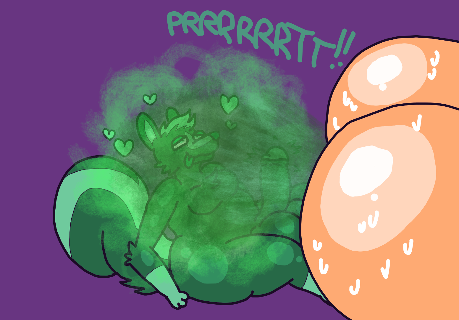 Furry face fart