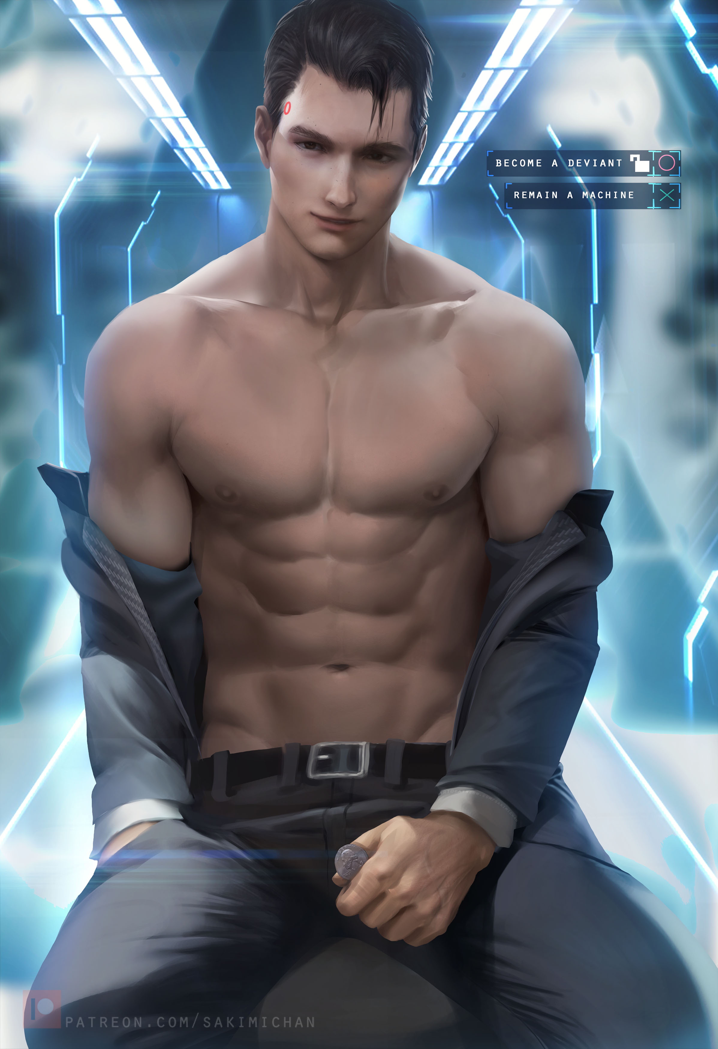 Rule34 - If it exists, there is porn of it / sakimichan, connor (detroit:  become human) / 1301961