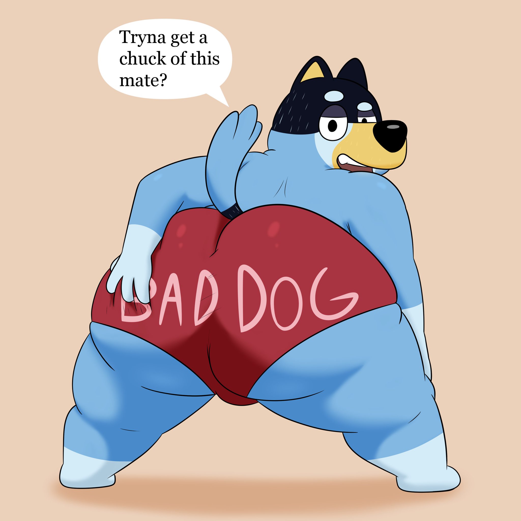 anthro, bandit (bluey), big ass, big butt, canine, colossalstars, dat ass, ...