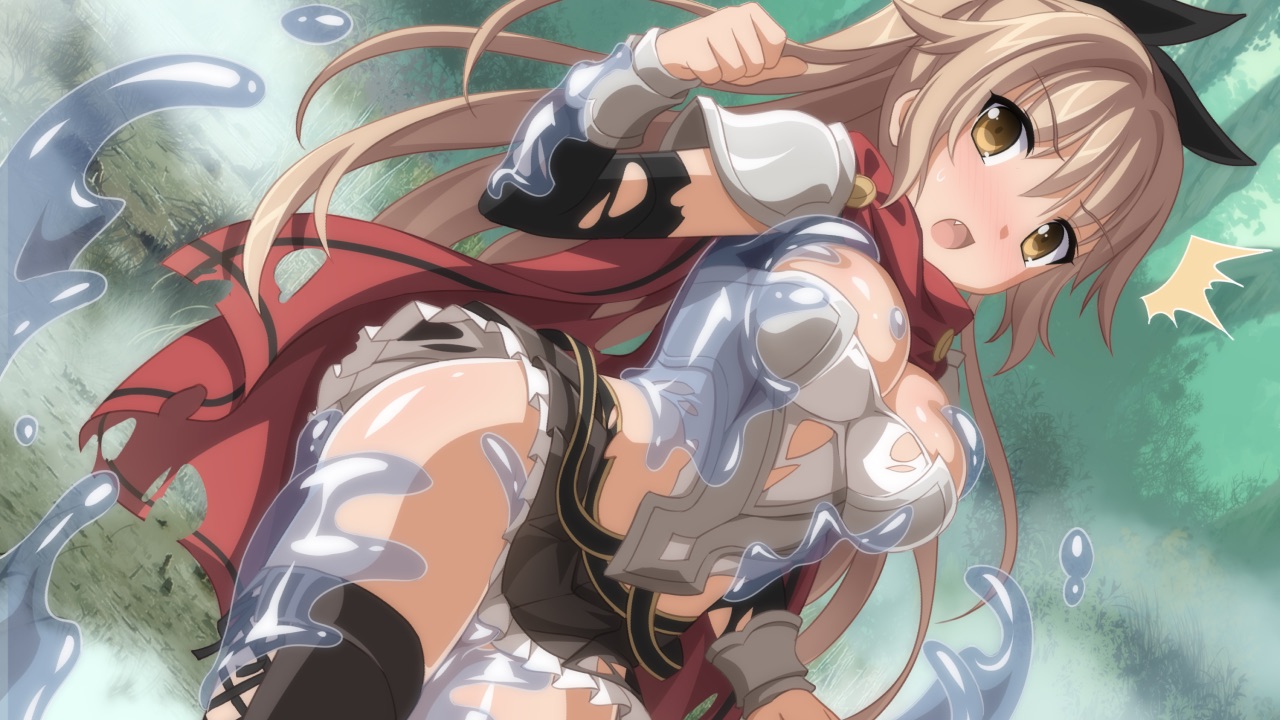 raelin (sakura fantasy), sakura fantasy, winged cloud, tagme, armour, breasts, female, slime, 