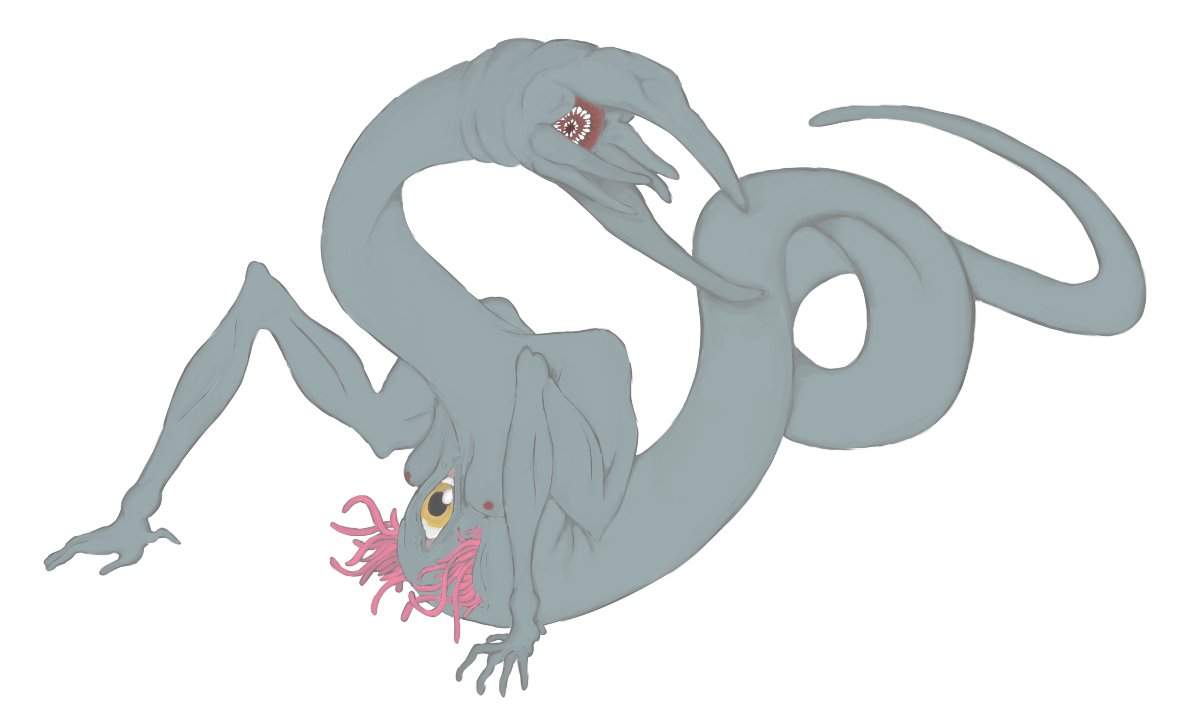 breasts, cyclops, female, monster, nightmare fuel, snake, what, what has science done, 