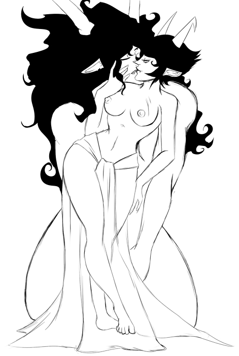 grand highblood, the dolorosa, homestuck, ms paint adventures, monochrome, tagme, 
