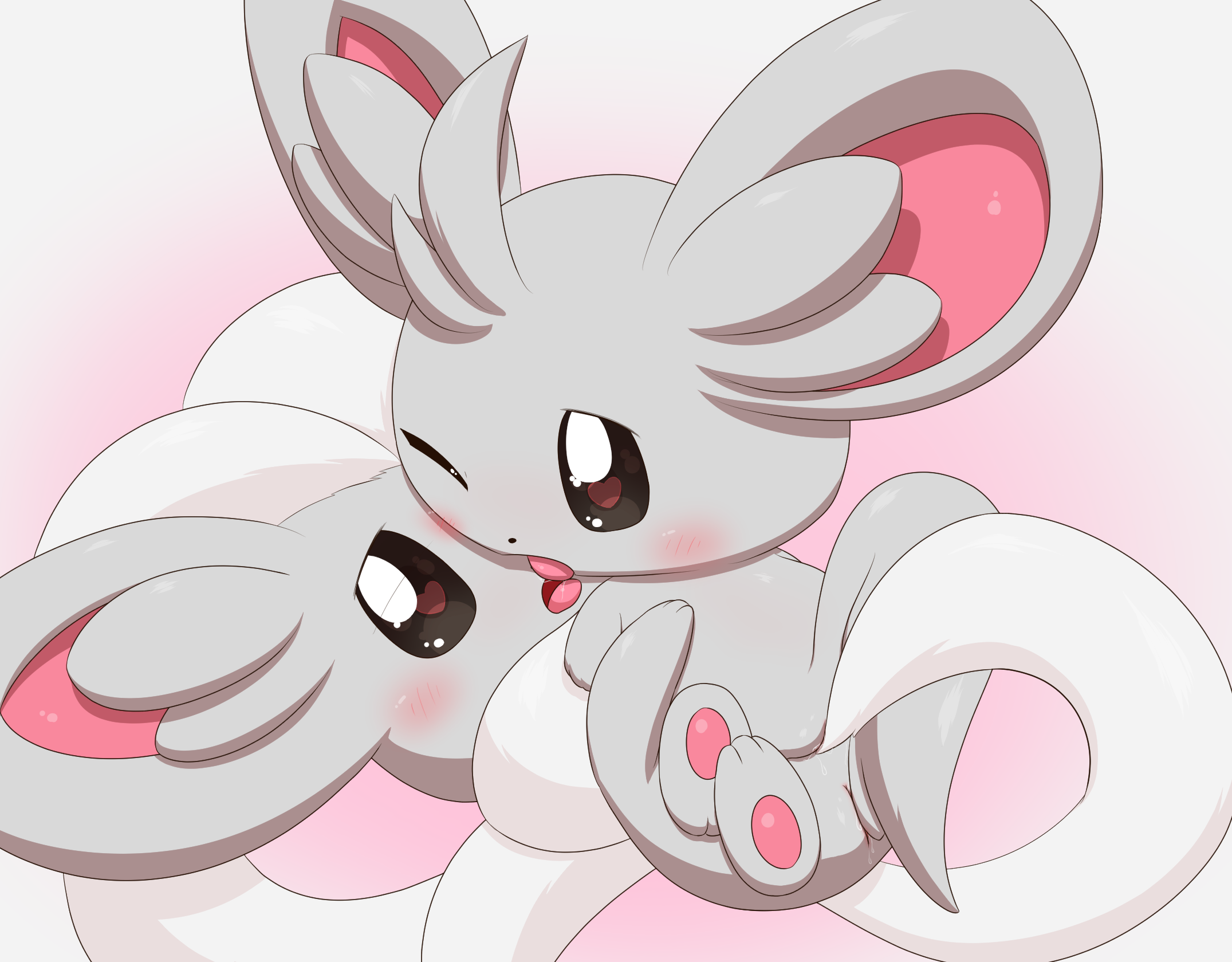 minami (artist), cinccino, minccino, nintendo, hi res, simple background, b...