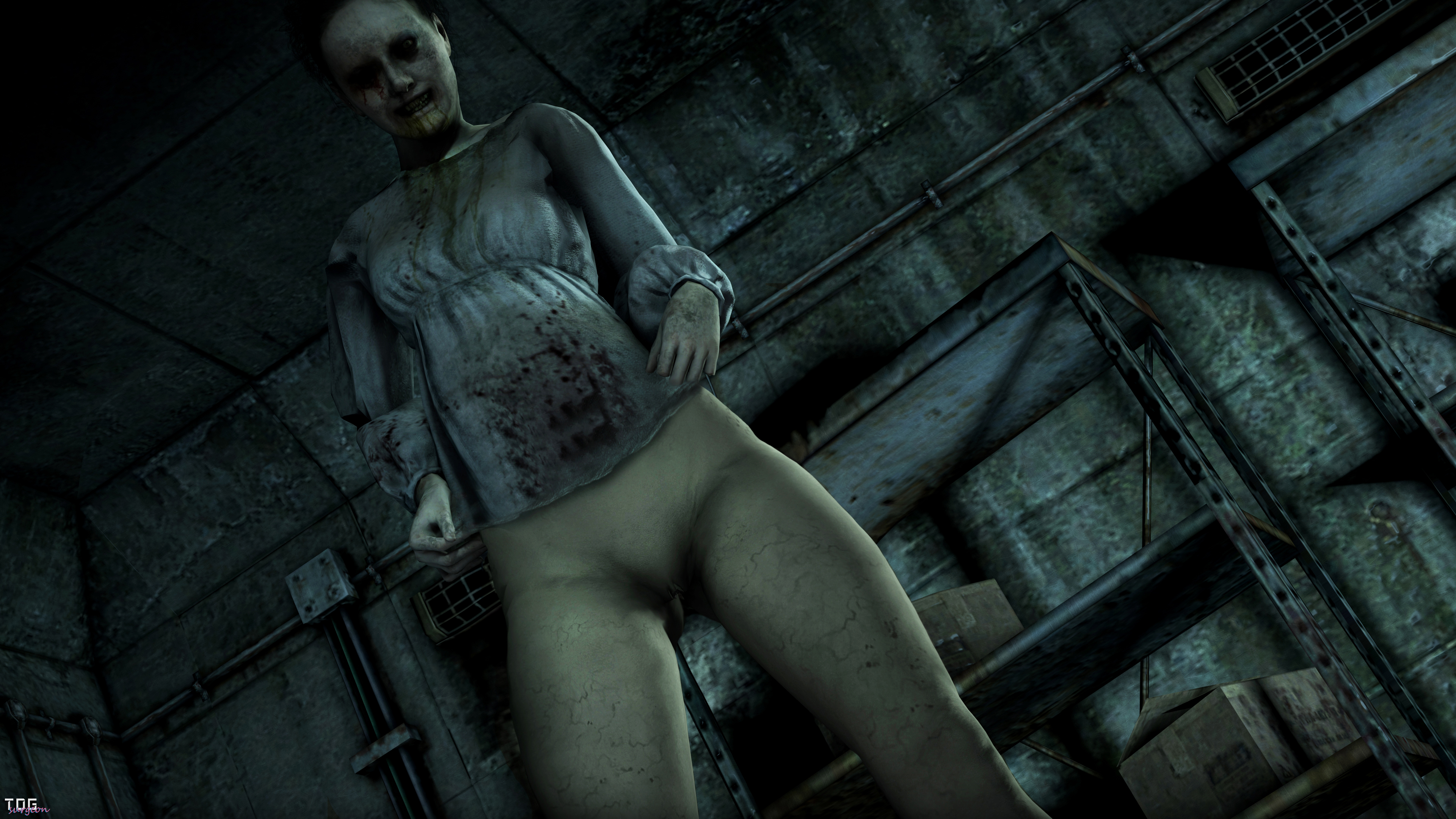 lisa garland, silent hill, breasts, female, game, ghost, ghost girl, horror...
