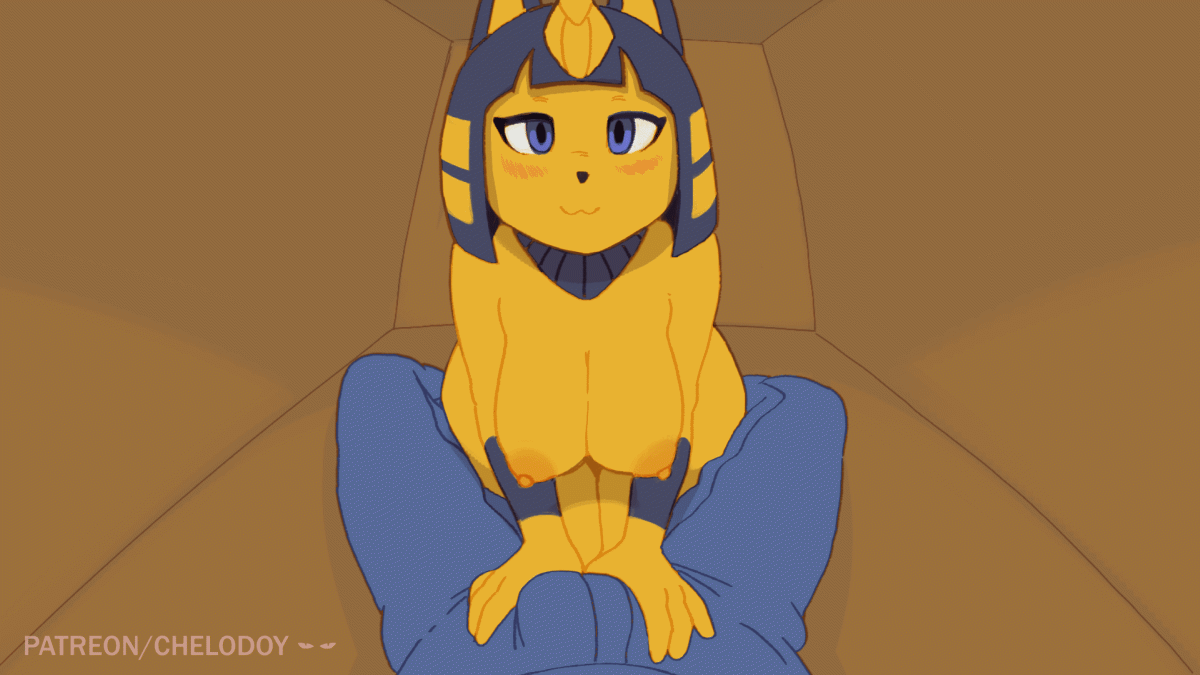 chelodoy, ankha, villager (animal crossing), animal crossing, 2d, animated,...