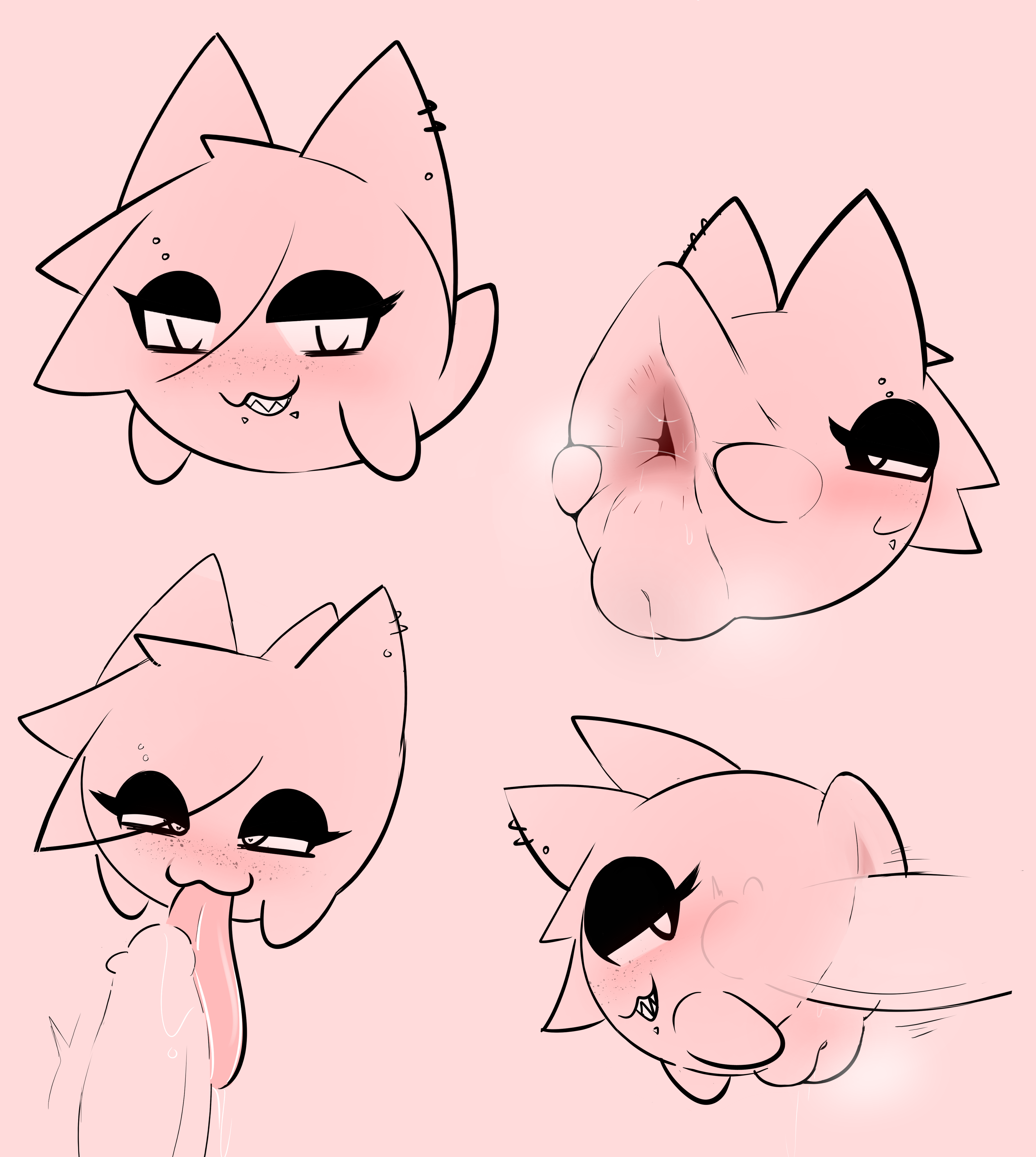 :3 absurd_res anal anal_sex anus ash_(tfwnocatgirlgf) big_anus big_vulva bodily_fluids boo_(mario) dripping_vulva ear_piercing eye_through_hair eyebrow_piercing facial_piercing female freckles genitals ghost hair hand_on_vulva hi_res licking lip_piercing long_tongue looking_back mario_bros musk musk_cloud nintendo oral penetration penile penis penis_lick piercing pink_body rear_view sex sharp_teeth simple_background snakebite_piercing spirit spread_anus spreading sweat sweat_string sweaty_anus teeth tfwnocatgirlgf tongue translucent translucent_hair vulva