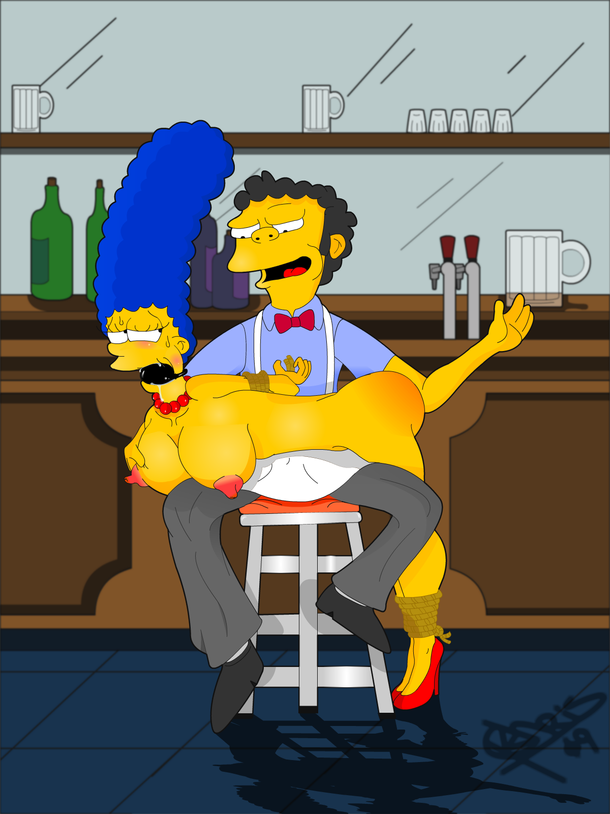 Rule34 - If it exists, there is porn of it / marge simpson, moe szyslak /  2623865