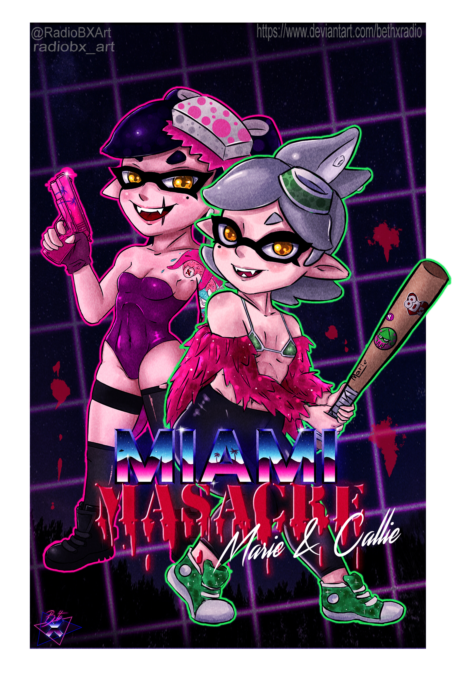 Rule34 - If it exists, there is porn of it / radiobx, callie (splatoon),  inkling, inkling girl, marie (splatoon), squid sisters / 2296894