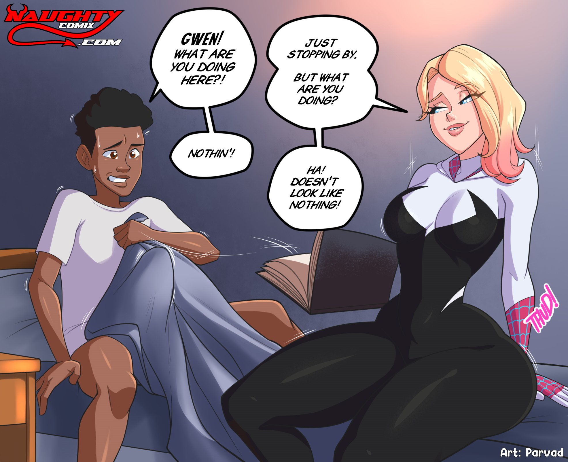 Rule34 - If it exists, there is porn of it  parvad, gwen stacy, miles  morales, spider-gwen  7094946