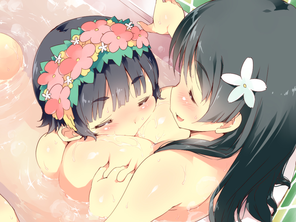 saten ruiko, uiharu kazari, to aru kagaku no railgun, to aru majutsu no index, bathing, naruse atsushi, yuri, 