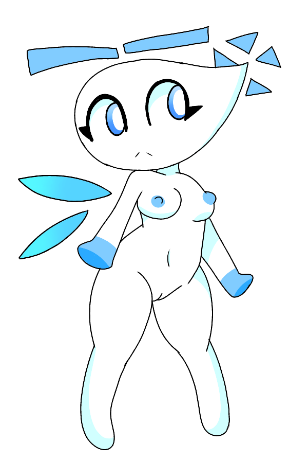 ...anthro, anthrofied, blue eyes, blue nipples, breasts, featureless limbs,...
