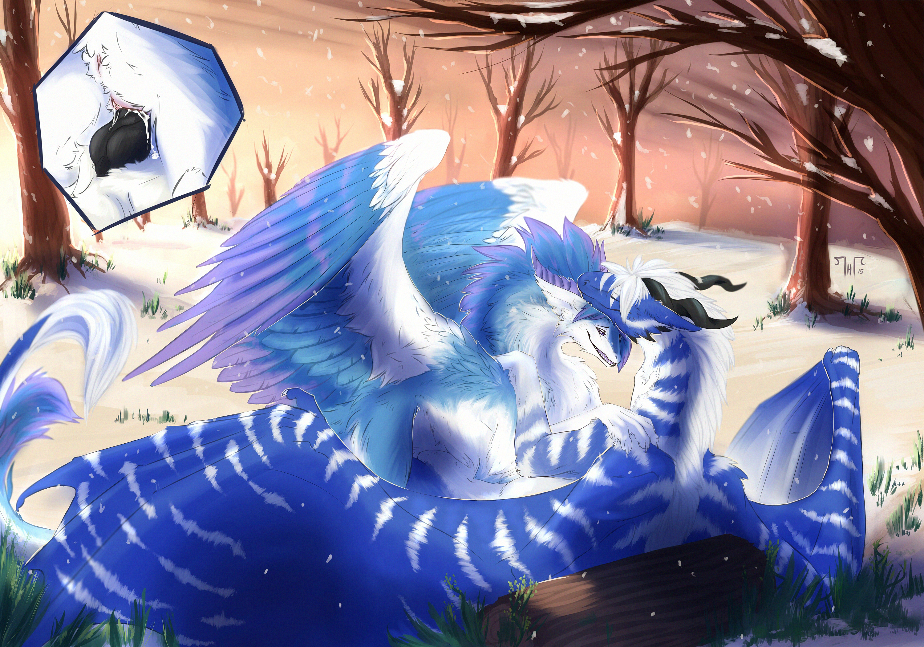 nahyon, akereal, kalemendrax, anus, close-up, cutaway, dragon, duo, feathered dragon, female, feral, knot, lap, male, penis, pussy, sex, straight, 