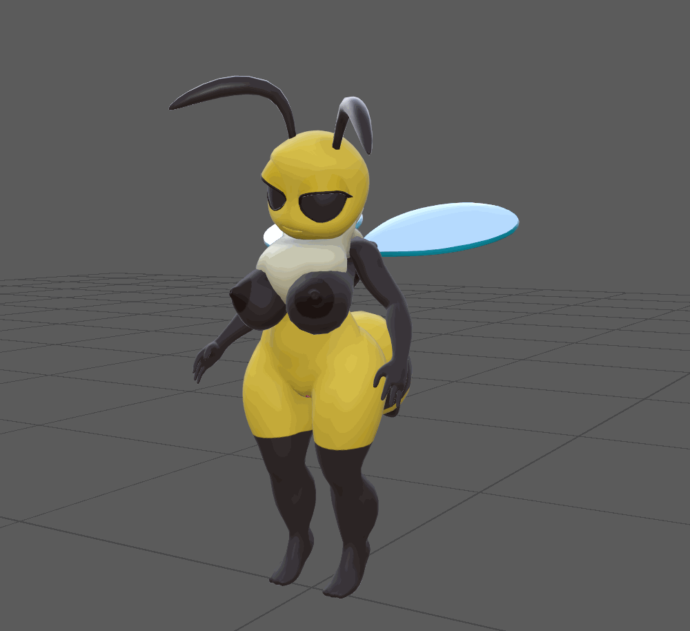 honey bee, vi (bug fables), bug fables, 3d (artwork), animated, digital med...