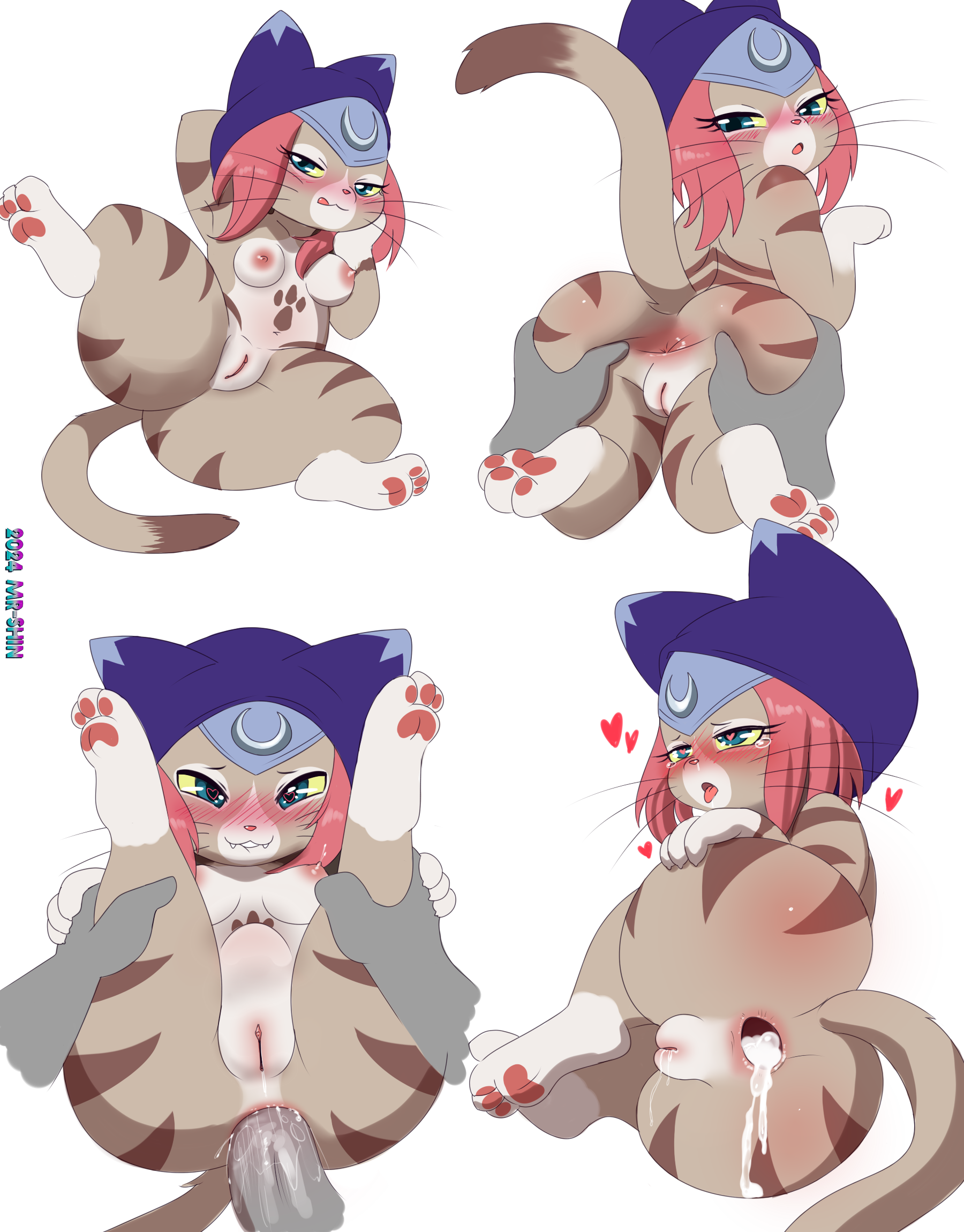 2024 ambiguous_species anal anal_juice anal_juice_on_penis anal_sex anthro anus artist_name ass ass_grab bedroom_eyes bite biting_lip blue_eyes blush blush_lines bodily_fluids breasts brown_body brown_fur brown_stripes bubble_ass bubble_butt butt_grab capcom clitoris closed_smile cum cum_in_ass cum_inside cum_on_ass cum_on_butt dipstick_tail disembodied_hand disembodied_penis dripping duo erection fangs felid felyne female footprint fucked_silly fur gaping gaping_anus genital_fluids genitals gloves_(marking) grey_body grey_fur hair half-closed_eyes hand_on_ass hand_on_butt hand_on_own_butt hand_on_own_cheek hi_res leaking_cum leaking_pussy_juice leg_grab leg_markings long_tail looking_at_viewer looking_back looking_pleasured lying lynian male male/female mammal markings medium_breasts monster_hunter monster_hunter_stories_2:_wings_of_ruin mouth_closed mr-shin multicolored_body multicolored_fur narrowed_eyes navel nipples on_side open_mouth palico pawpads pawprint pawprint_(marking) penetration penile penile_penetration penis penis_in_ass pink_hair pink_nipples pink_nose pink_pawpads pinup pose presenting presenting_pussy prick_ears purple_hood pussy pussy_juice_drip pussy_juice_on_pussy seductive short_hair simple_background smile socks_(marking) spread_anus spread_ass spread_butt spread_legs spreading stomach_bulge striped_body striped_fur stripes tail tail_markings tears teeth thick_thighs tongue tongue_out tsukino_(monster_hunter_stories) vaginal_fluids whiskers white_background white_body white_fur