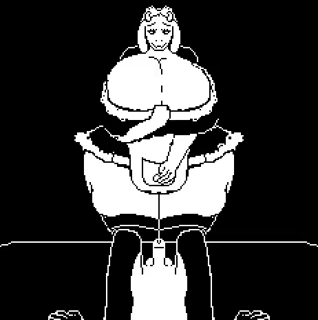 8-bit animated animated_gif biboioioi big_breasts breasts clothed clothed_female cum cum_on_face engulfing_paizuri enormous_breasts female fur furry furry_female goat goat_girl goat_horns horns huge_breasts maid maid_uniform male milf nipples one_eye_closed orgasm paizuri penis pixel_animation pixel_art topless topless_female toriel undertale