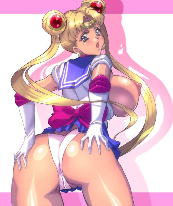 sailor moon, usagi tsukino, bishoujo senshi sailor moon, tagme, 1girls, areola, bimbo, breasts, busty, hourglass figure, nipples, panties, upskirt, voluptuous, 