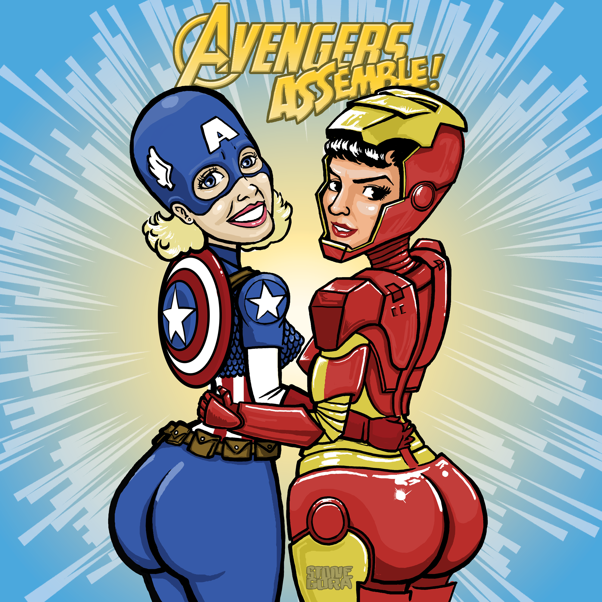 Rule34 - If it exists, there is porn of it / captain america, iron man /  3294311