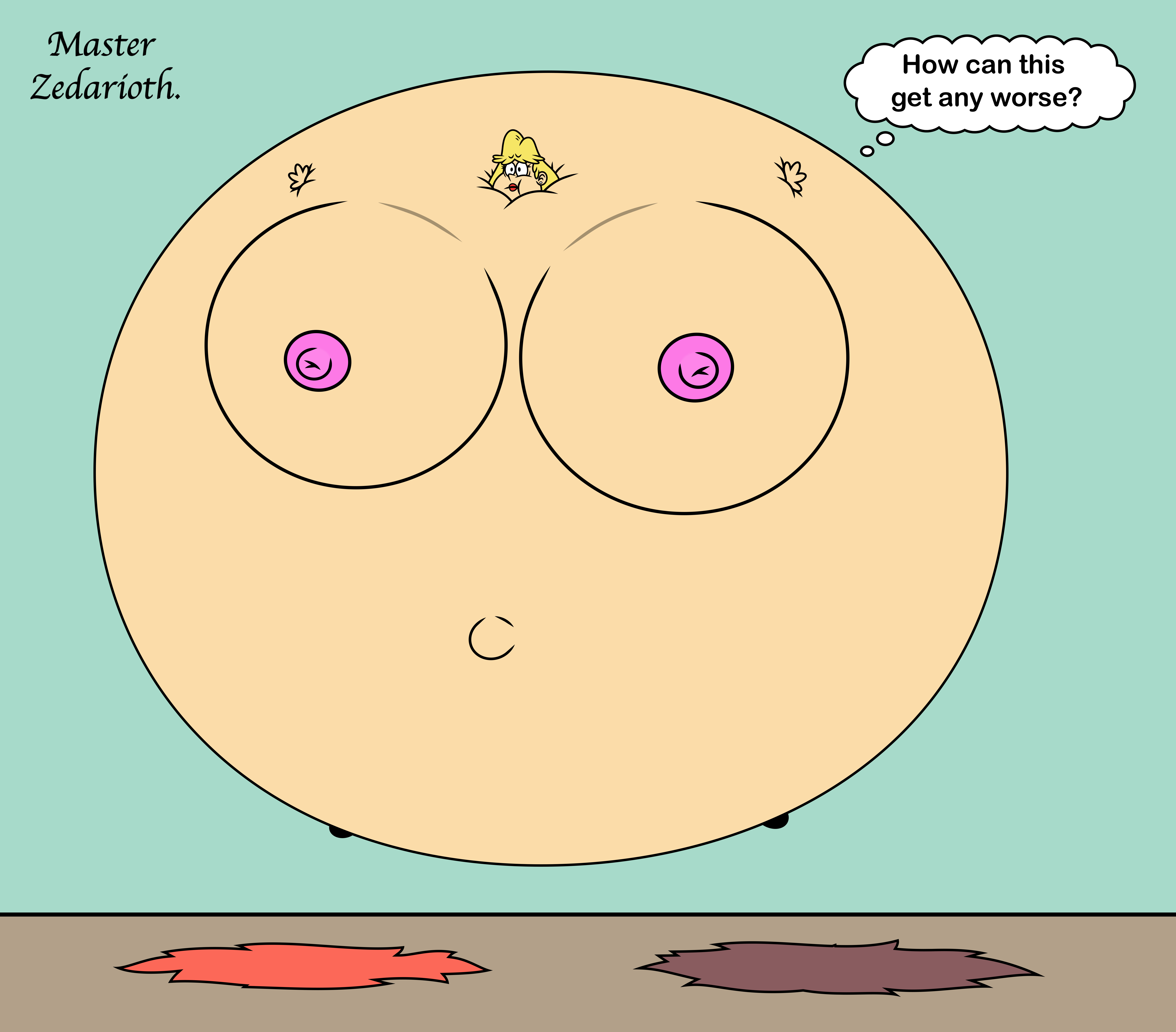 rita loud, the loud house, thought bubble, belly button, big breasts, body inflation, breast inflation, expansion, inflation, master zedarioth, milf, naked, nipples, nude, sphere, swollen face, 