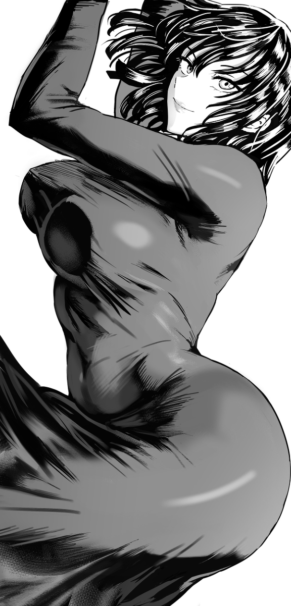 fubuki (one-punch man), one-punch man, daraz18aka, laying down, looking at viewer, 