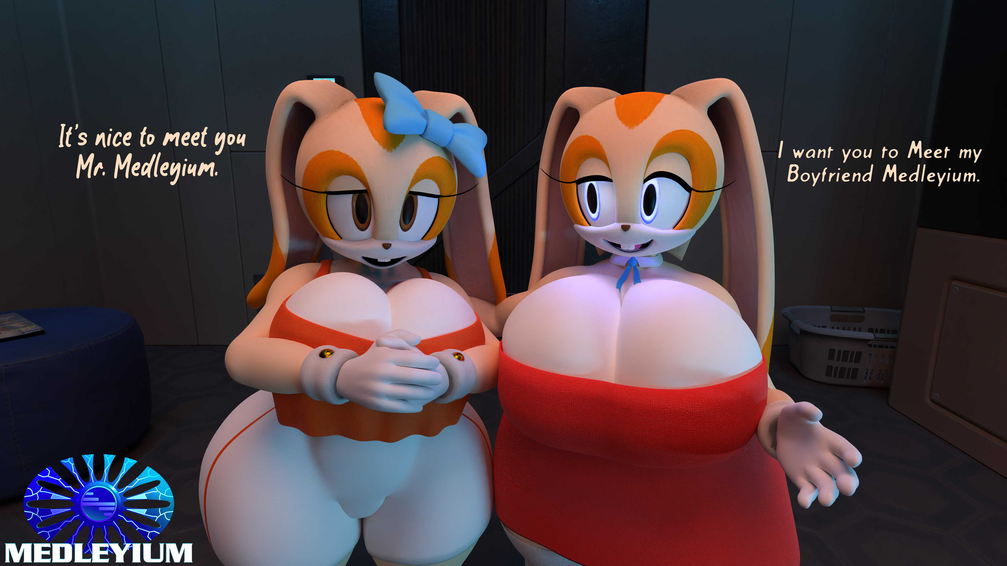 cream the rabbit, sega, big ass, big breasts, female, medleyium, 
