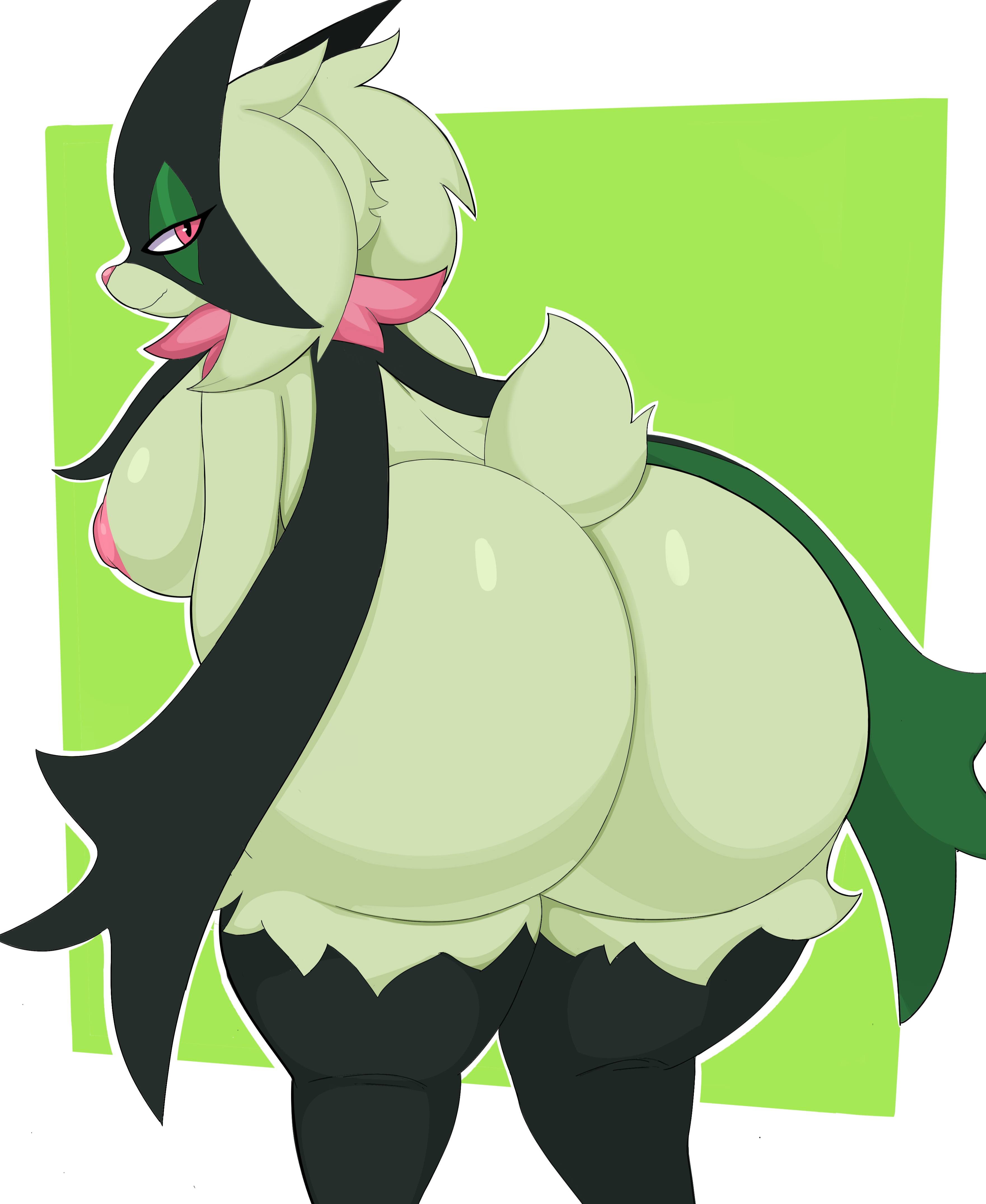 breasts, capikeeta, female, generation 9 pokemon, huge butt, looking back, meowscarada...