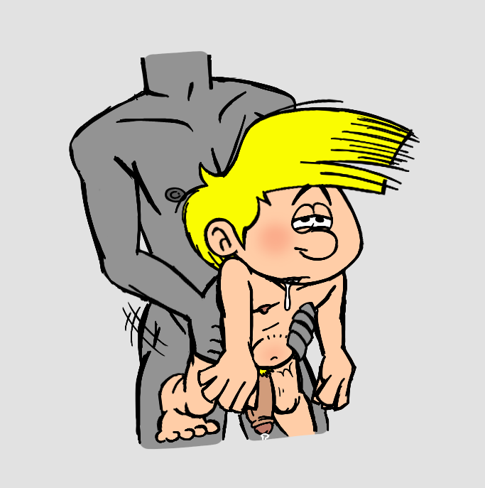 2boys anal anal_sex anonymous_male belly_bulge blonde_hair blush darkened_genitalia drool drooling dwarf gay gay_sex johan_and_peewit male male_only nipples peewit_(johan_and_peewit) peewit_(the_smurfs) penetration penis precum pubic_hair stomach_bulge tagme thrusting toony yaoi