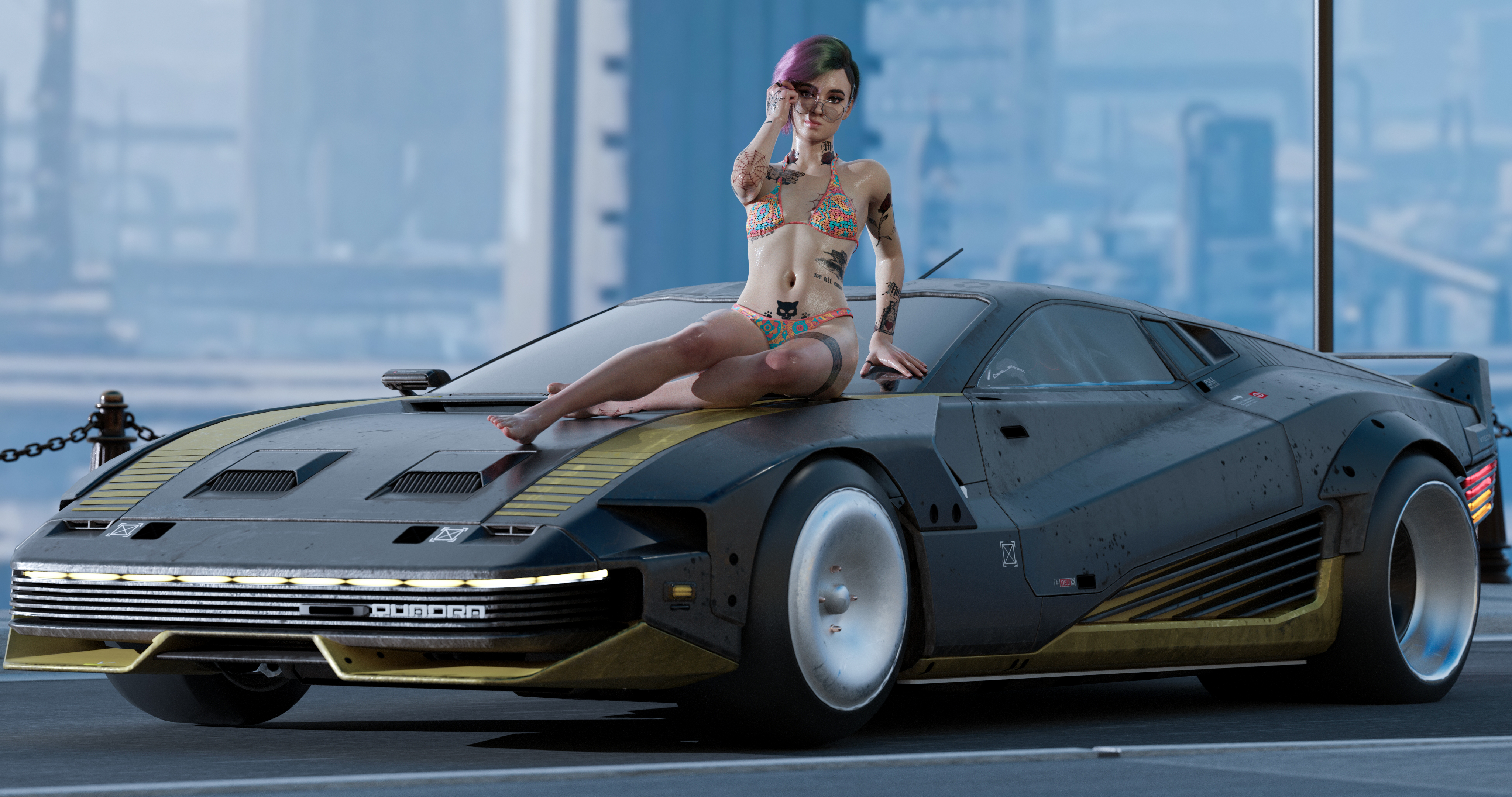 Cyberpunk car girl фото 101