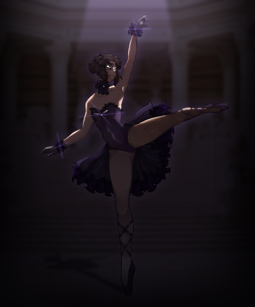 ballerina ballerina_position breasts brown_eyes brown_hair dancer dancer_outfit female human leotard long_legs oc original original_character palace pointe_shoes small_breasts tutu