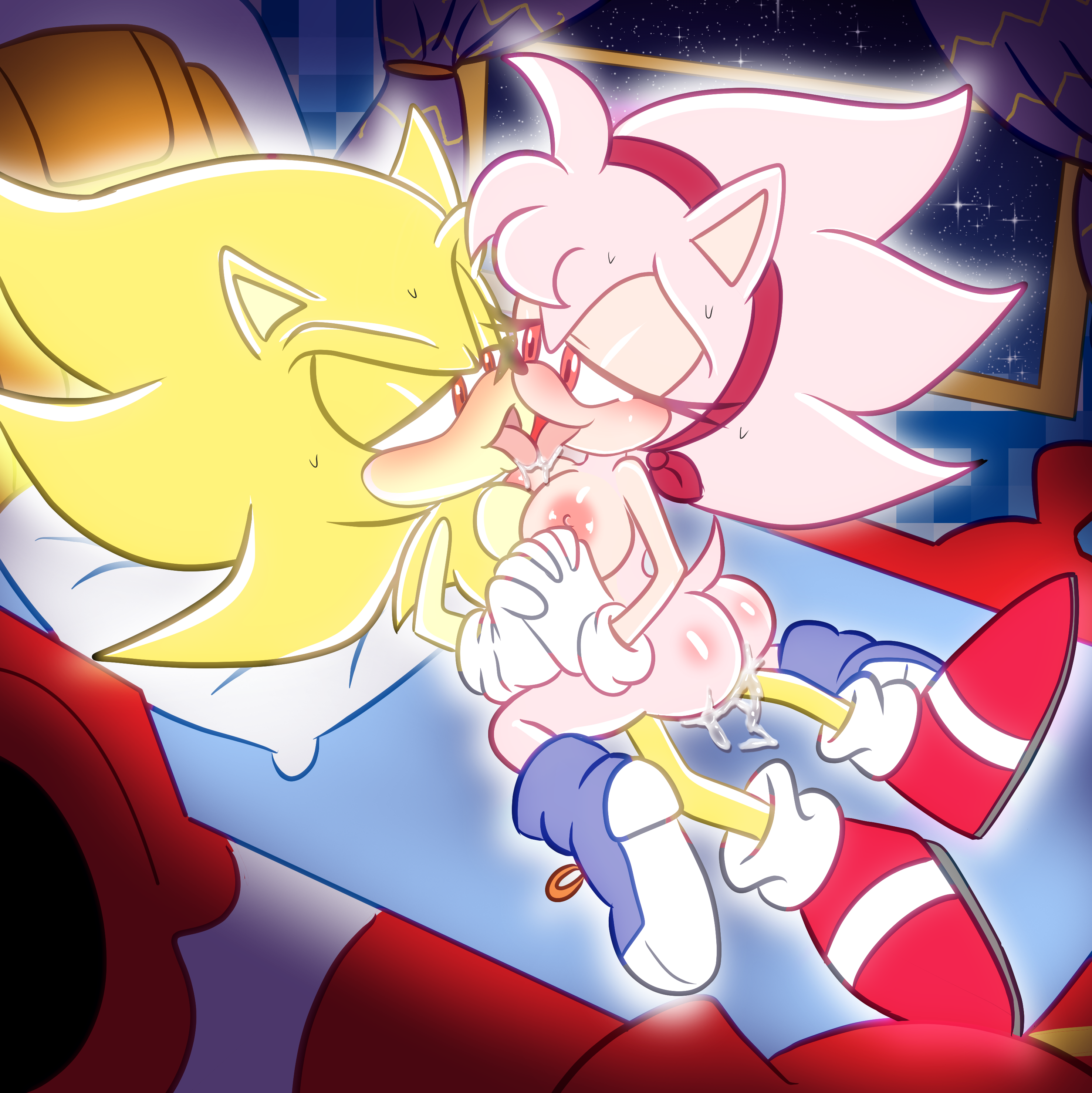 Rule34 - If it exists, there is porn of it / amy rose, sonic the hedgehog,  super amy, super sonic / 7527789