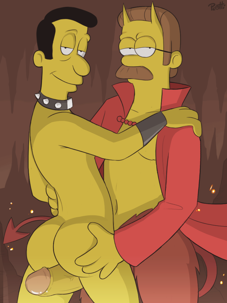 idrewthis, pluvatti, ned flanders, timothy lovejoy, the simpsons, barbed ta...